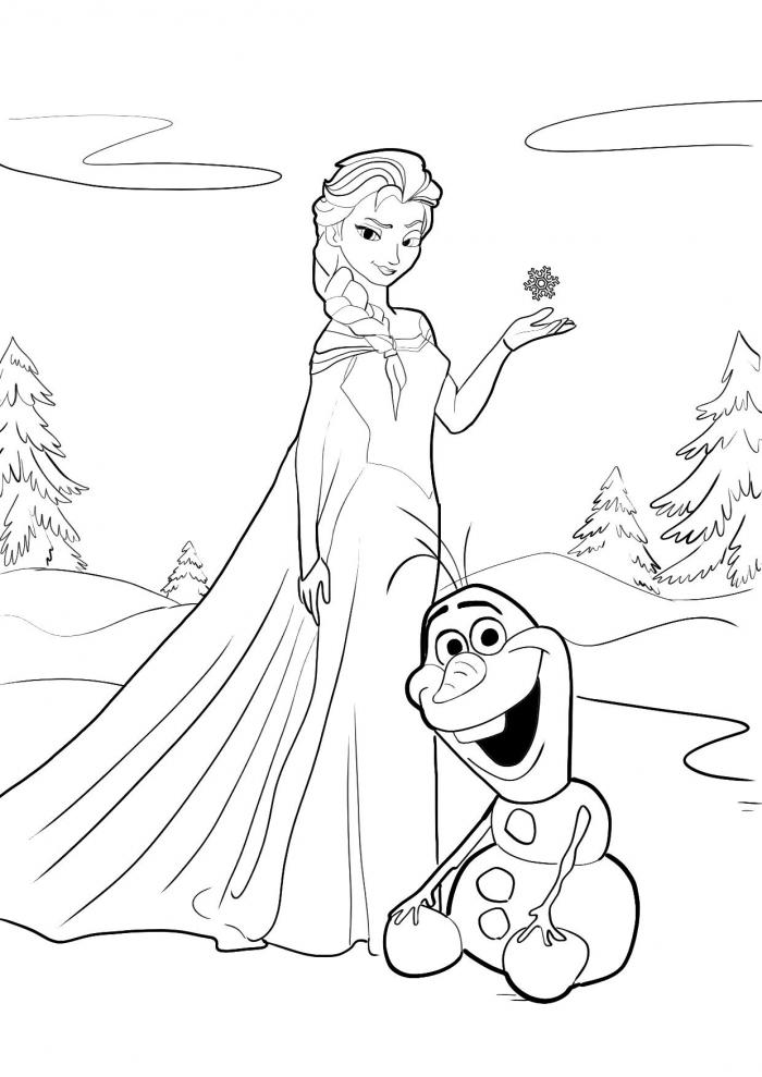 Free Elsa And Olaf Frozen Coloring Sheet And PDF To Print