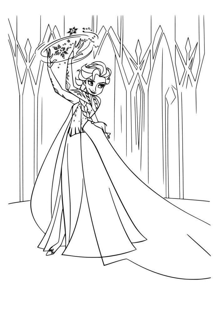 Free Elsa In The Castle coloring sheet and PDF to print