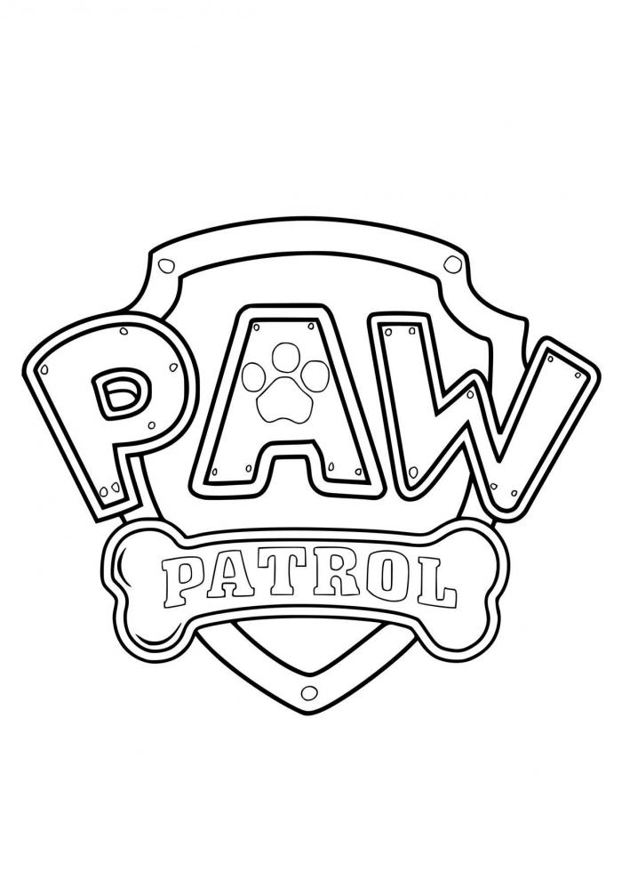 Free PAW Patrol LOGO coloring sheet and PDF to print