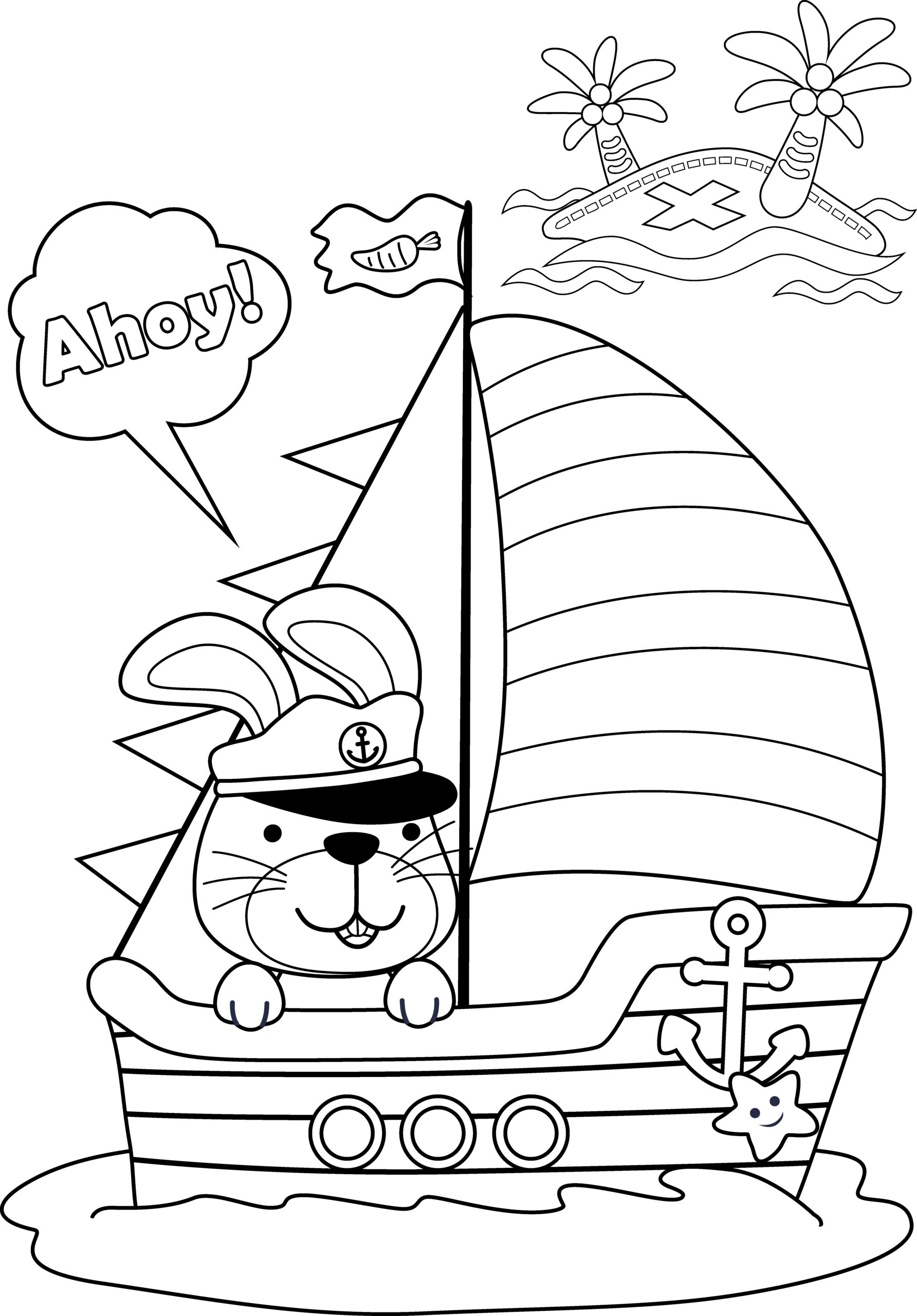 coloring pictures of big boats