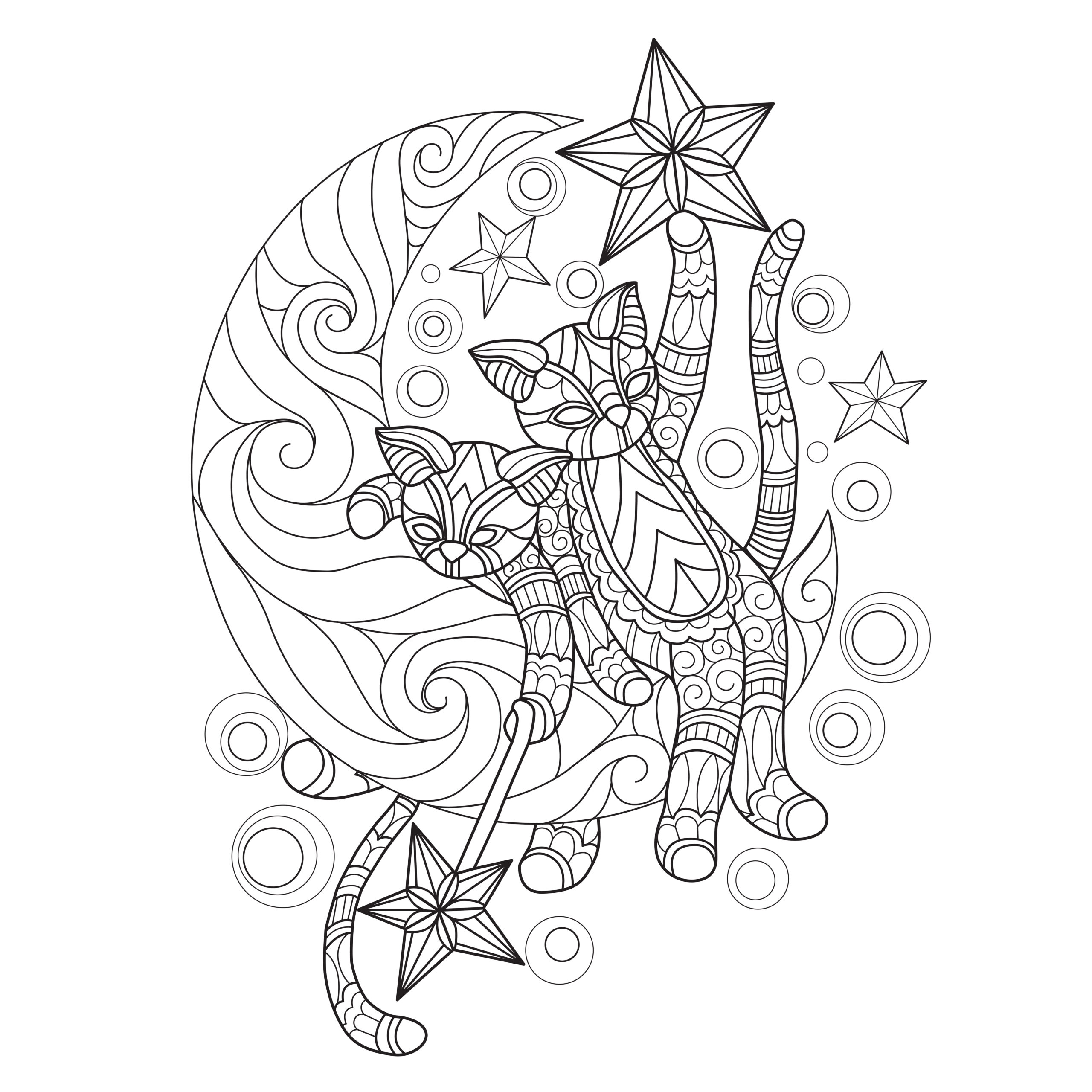 free printable moon coloring pages