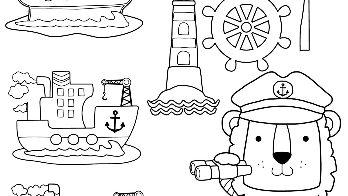 SPEED BOAT COLOURING PAGE  Free Colouring Book for Children – Monkey Pen  Store