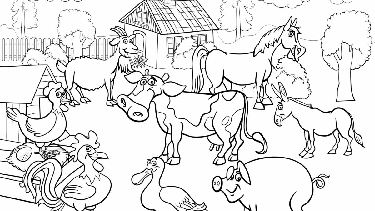 Printable Farm Coloring Pages For Kids. That Farm needs some color