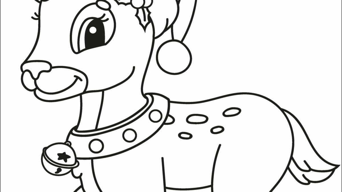 girl reindeer coloring page