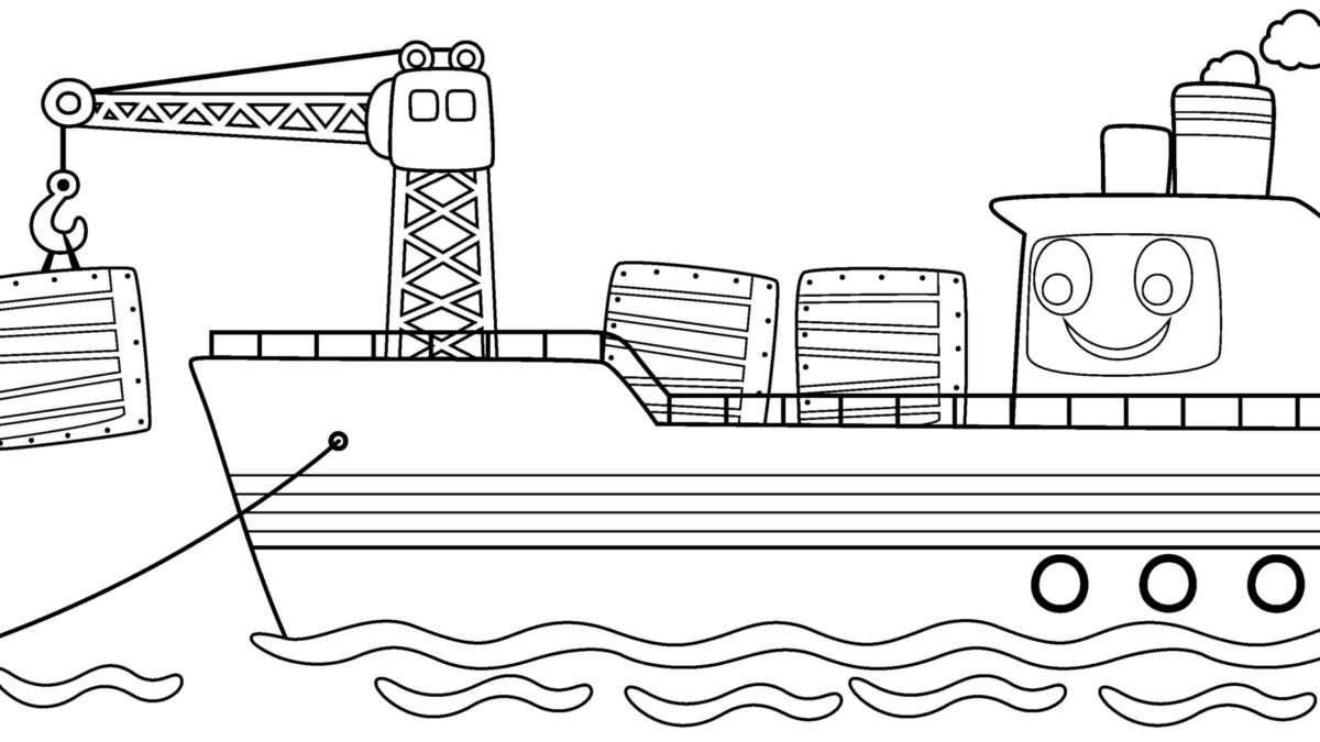 fire boat coloring pages