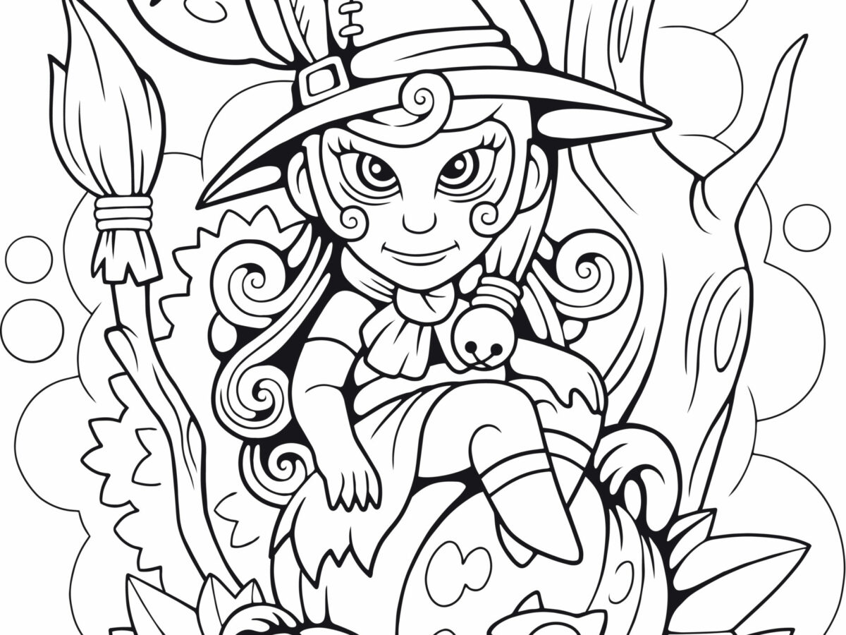 Free Anime Halloween Coloring Pages - Download in PDF, EPS, JPG |  Template.net