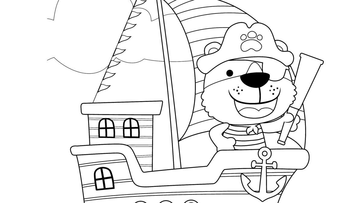 SPEED BOAT COLOURING PAGE  Free Colouring Book for Children – Monkey Pen  Store