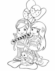 Strawberry Shortcake and Friends Coloring Book Compilation Cherry Jam  Orange Blossom Blueberry 