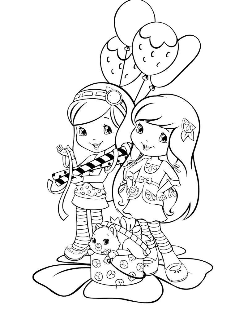 Strawberry Shortcake coloring pages to print for free - Strawberry  Shortcake Kids Coloring Pages