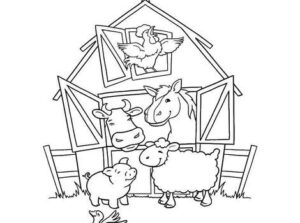 Farmhouse with animals
