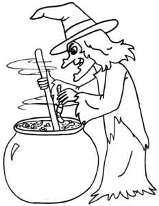 witch boiling something